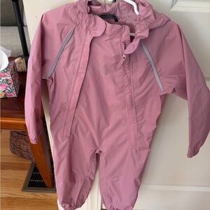 L.L. Bean Mauve Hooded Toddler Rain Suit